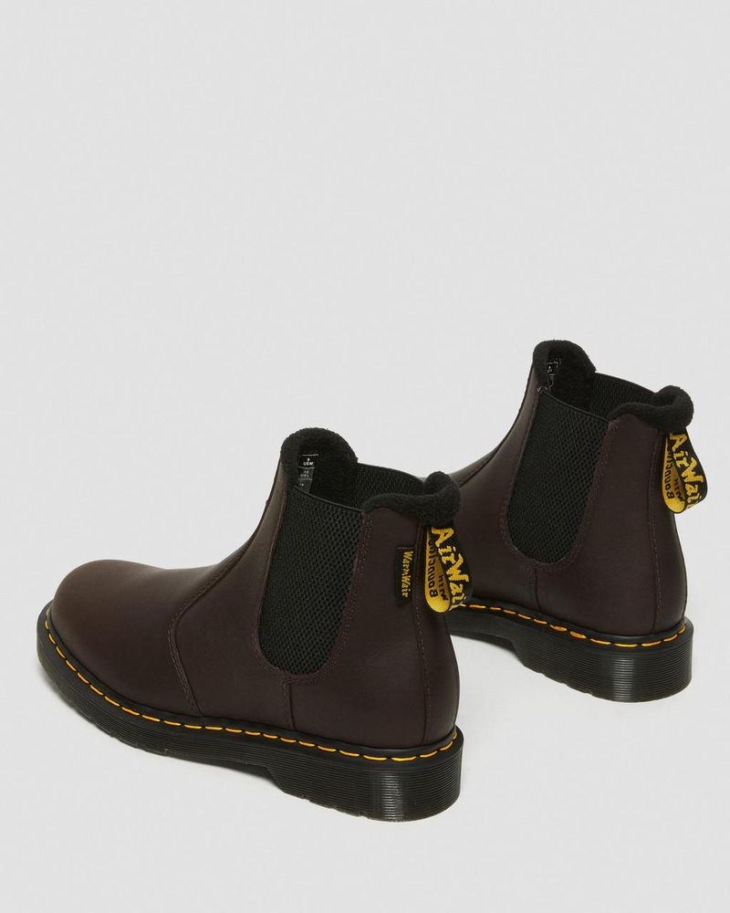 Dr Doc Martens 2976 Warmwair Cuero Chelsea Boots (Valor Wp) Marrom Oscuro | GD55-D1BE