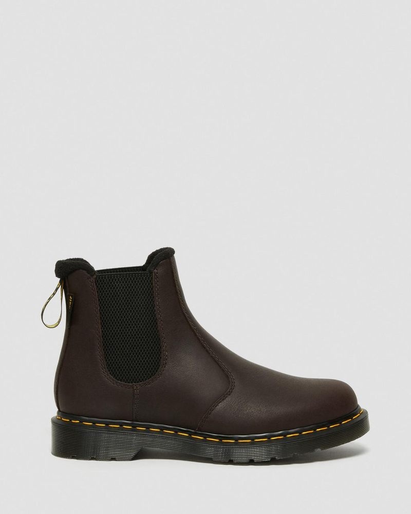 Dr Doc Martens 2976 Warmwair Cuero Chelsea Boots (Valor Wp) Marrom Oscuro | GD55-D1BE