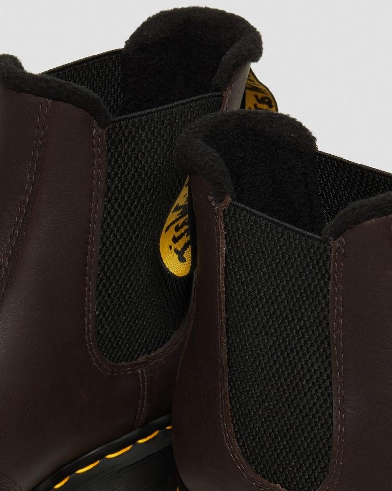 Dr Doc Martens 2976 Warmwair Cuero Chelsea Boots (Valor Wp) Marrom Oscuro | GD55-D1BE