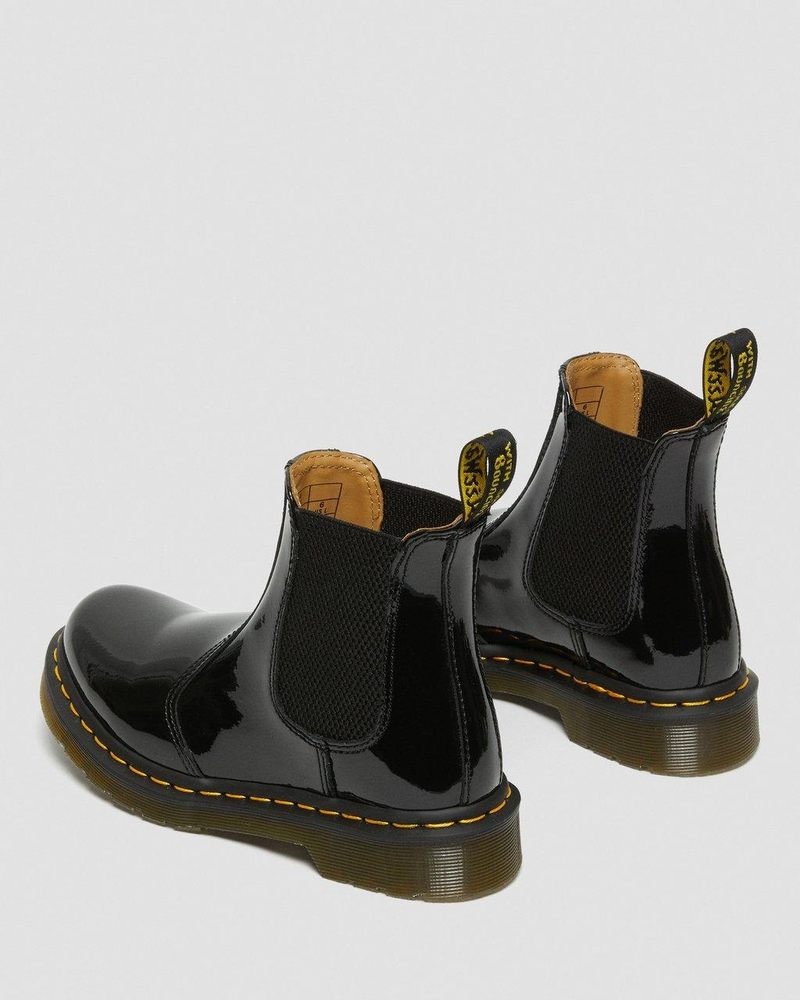 Dr Doc Martens 2976 - Charol Cuero Chelsea Boots (Charol Cuero) Negros | PD50-H0BT