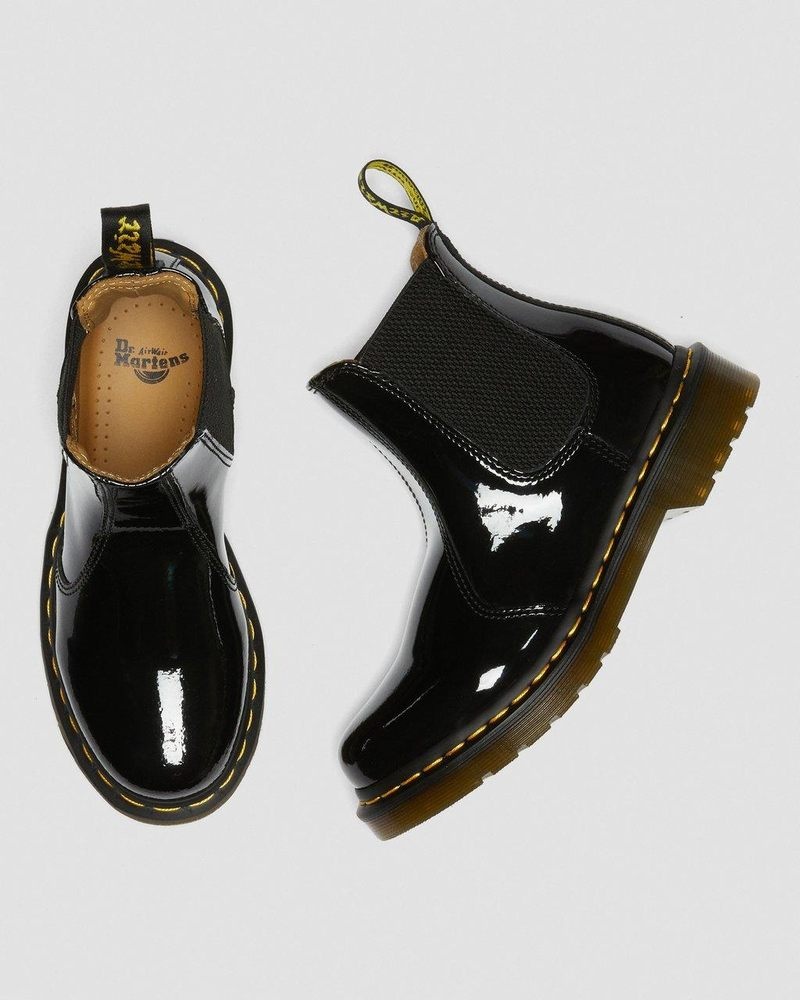 Dr Doc Martens 2976 - Charol Cuero Chelsea Boots (Charol Cuero) Negros | PD50-H0BT