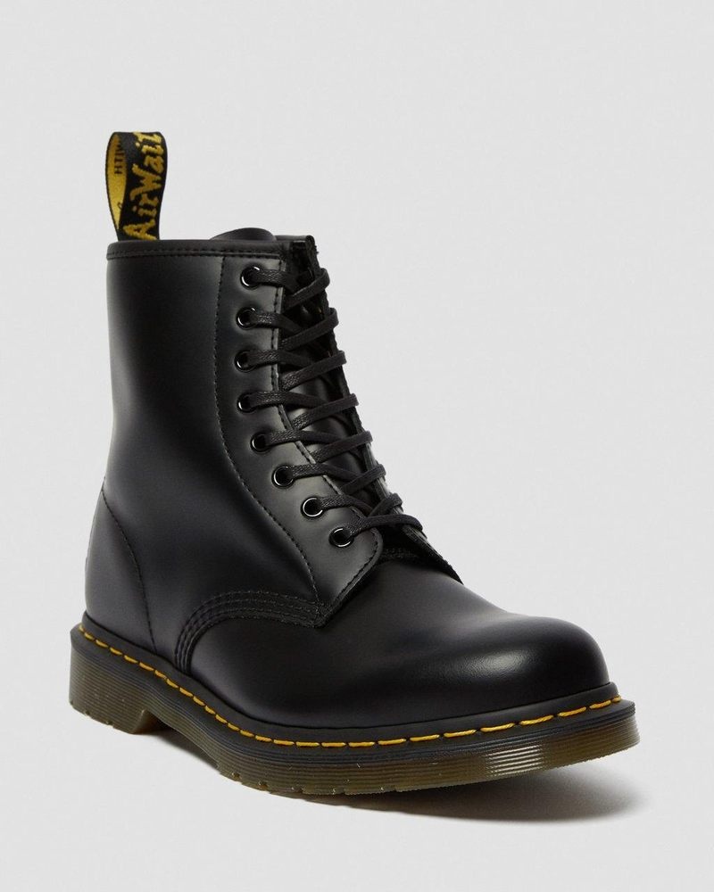 Dr Doc Martens 55 Inch Waxed Planos Shoe Laces (8-10 Eye) (Tetoron) Negros | GL66-F7OV