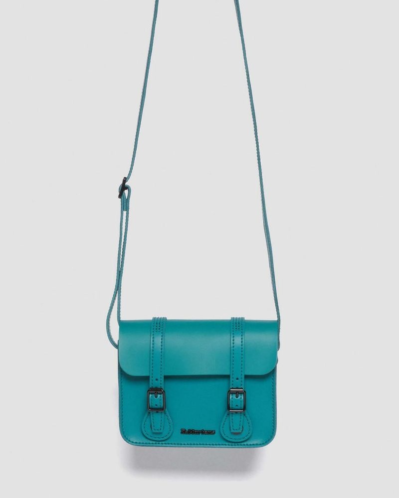 Dr Doc Martens 7 Inch Cuero Crossbody Bag (Smooth Cuero) Verdes | PO48-J1SR