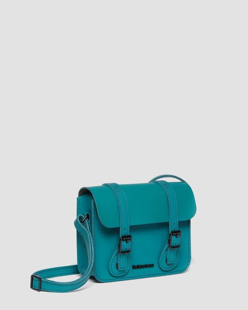 Dr Doc Martens 7 Inch Cuero Crossbody Bag (Smooth Cuero) Verdes | PO48-J1SR