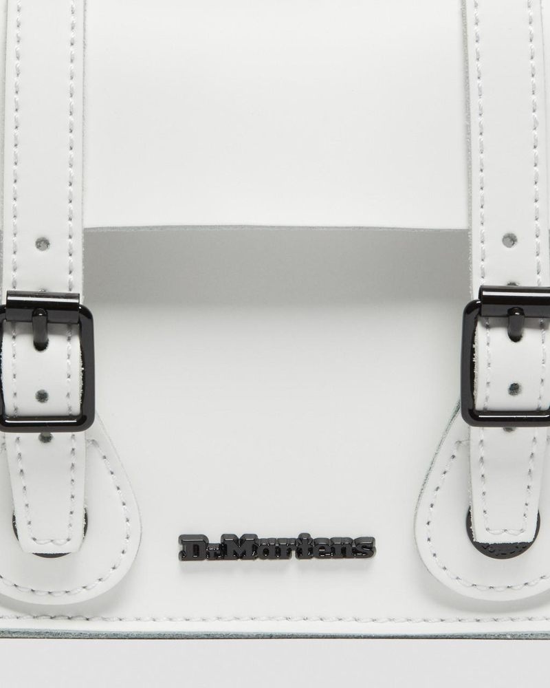 Dr Doc Martens 7 Inch Cuero Crossbody Bag (Smooth Cuero) Blancos | HH47-H1SW