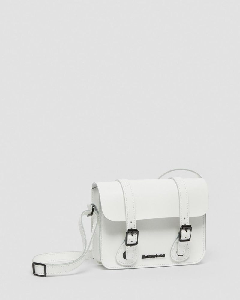 Dr Doc Martens 7 Inch Cuero Crossbody Bag (Smooth Cuero) Blancos | HH47-H1SW