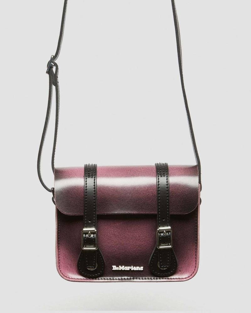 Dr Doc Martens 7 Inch Distressed Cuero Crossbody Bag (Two Tone Rub Off+Kiev) Rosas | RD08-J6WA