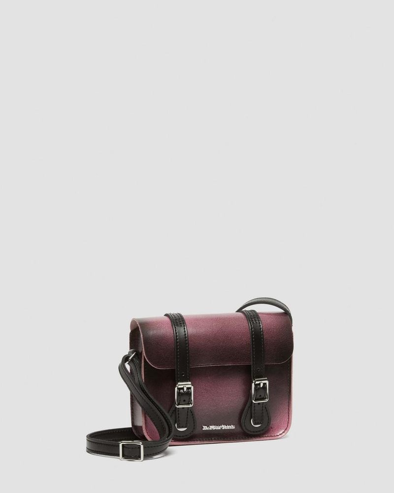 Dr Doc Martens 7 Inch Distressed Cuero Crossbody Bag (Two Tone Rub Off+Kiev) Rosas | RD08-J6WA