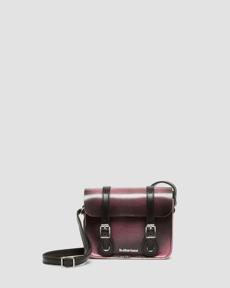 Dr Doc Martens 7 Inch Distressed Cuero Crossbody Bag (Two Tone Rub Off+Kiev) Rosas | RD08-J6WA