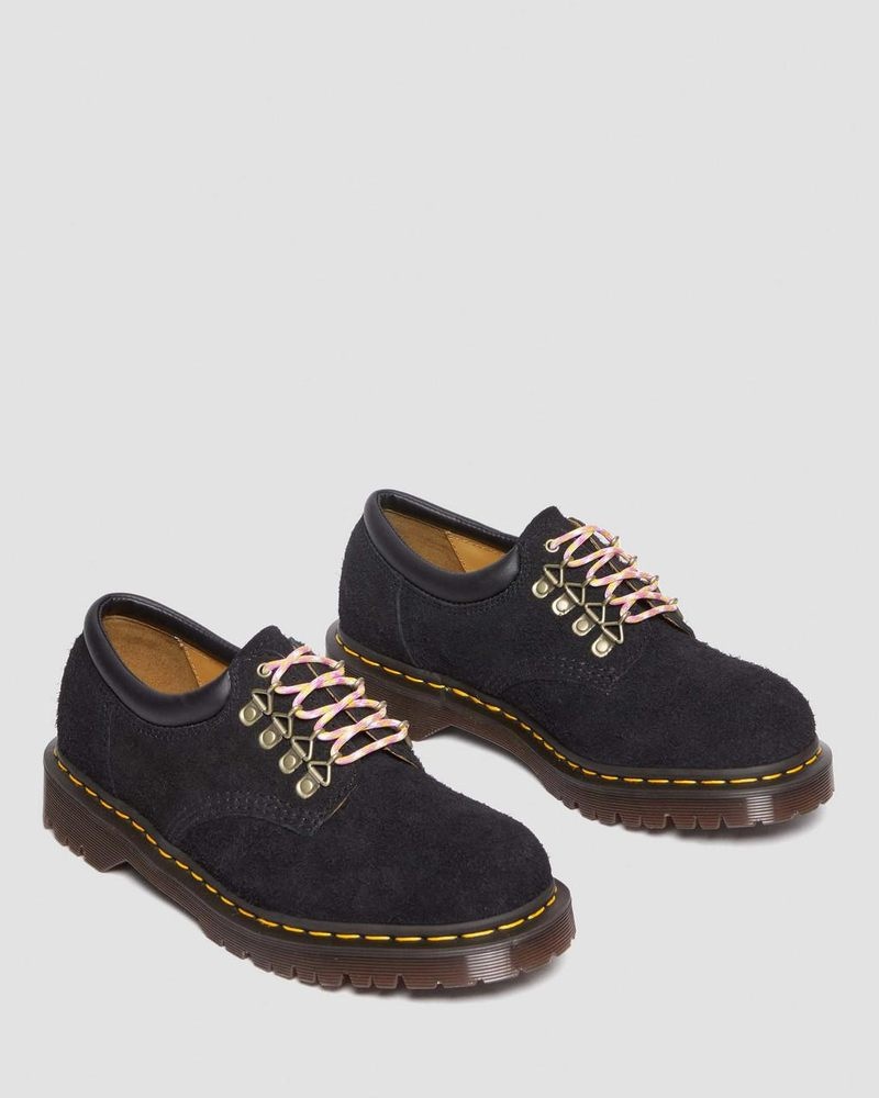 Dr Doc Martens 8053 Ben Gamuza Casuales Shoes (Long Napped Gamuza) Negros | WG35-Y9RY