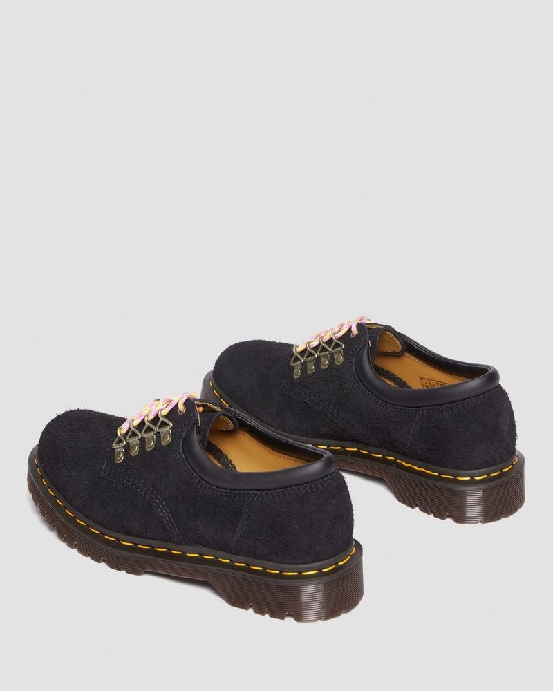 Dr Doc Martens 8053 Ben Gamuza Casuales Shoes (Long Napped Gamuza) Negros | WG35-Y9RY