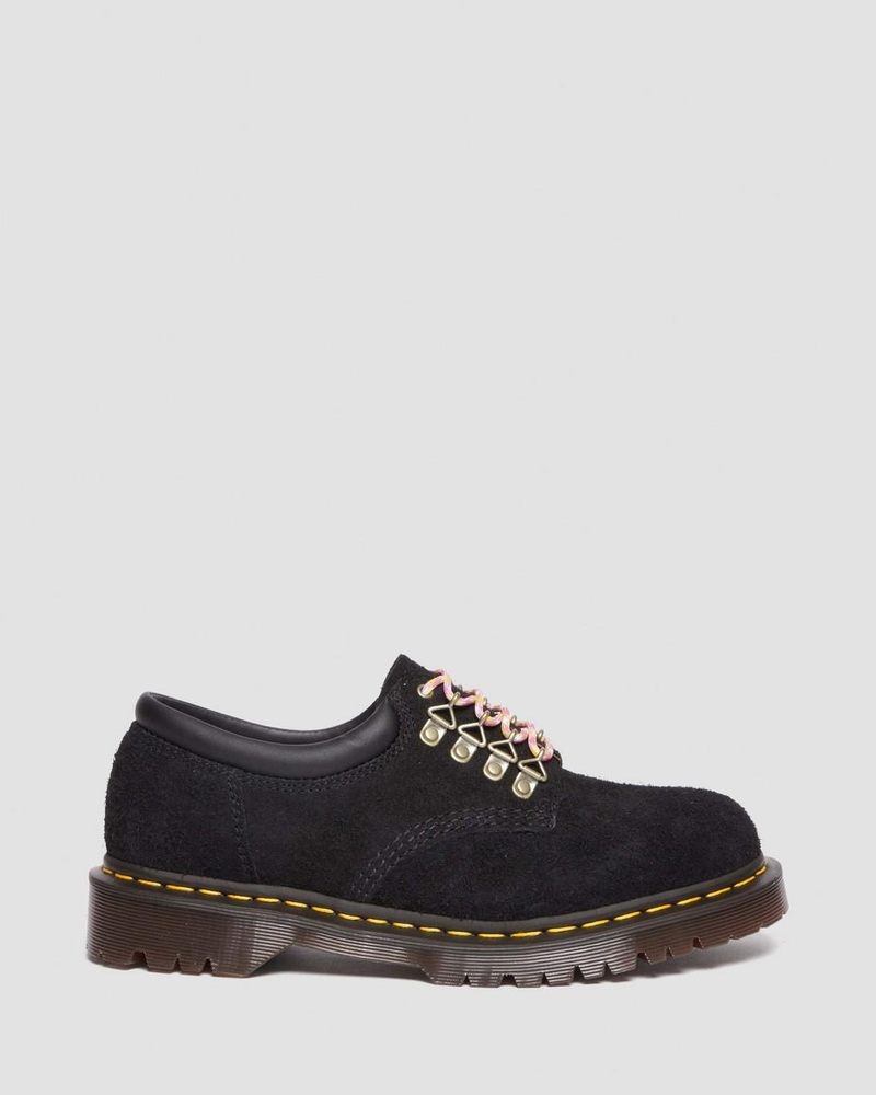 Dr Doc Martens 8053 Ben Gamuza Casuales Shoes (Long Napped Gamuza) Negros | WG35-Y9RY