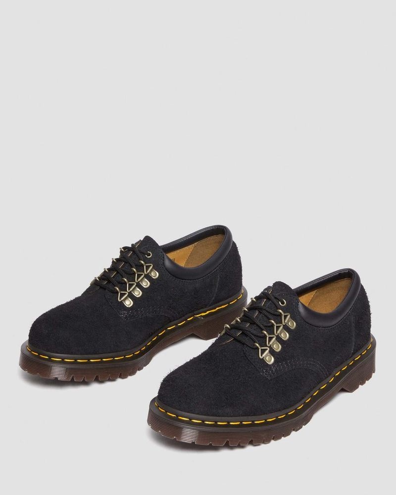 Dr Doc Martens 8053 Ben Gamuza Casuales Shoes (Long Napped Gamuza) Negros | WG35-Y9RY