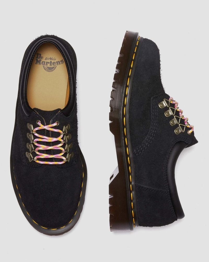 Dr Doc Martens 8053 Ben Gamuza Casuales Shoes (Long Napped Gamuza) Negros | WG35-Y9RY