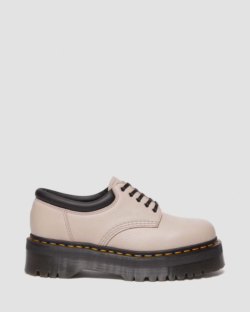 Dr Doc Martens 8053 Pisa Cuero Plataforma Casuales Shoes (Pisa) Vintage Taupe | WQ10-R6CW