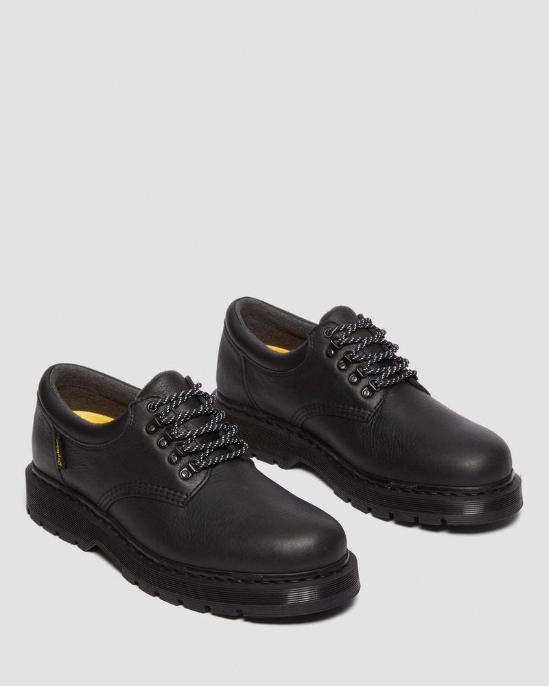 Dr Doc Martens 8053 Trinity Impermeables Cuero Casuales Shoes Negros | JR62-W5IJ