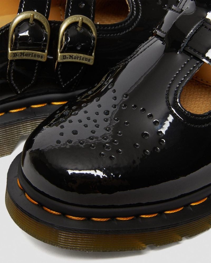 Dr Doc Martens 8065 Charol Cuero Mary Jane Shoes (Charol Cuero) Negros | JG25-K2DN