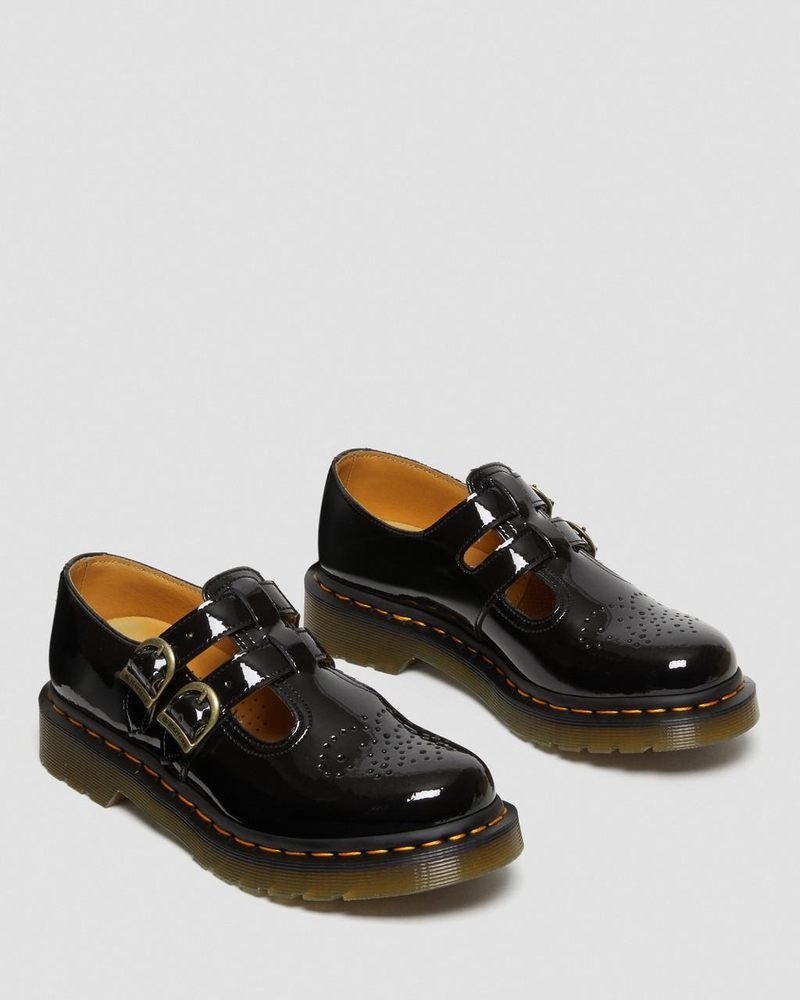 Dr Doc Martens 8065 Charol Cuero Mary Jane Shoes (Charol Cuero) Negros | JG25-K2DN