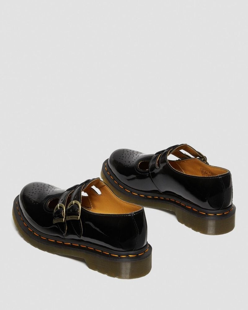 Dr Doc Martens 8065 Charol Cuero Mary Jane Shoes (Charol Cuero) Negros | JG25-K2DN