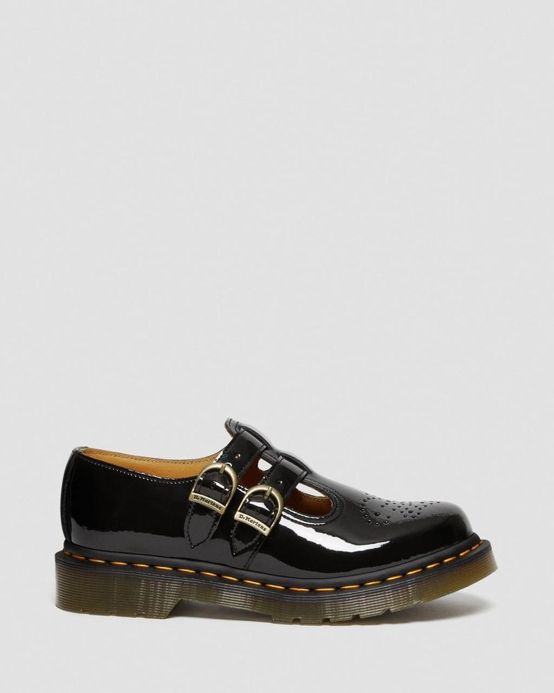 Dr Doc Martens 8065 Charol Cuero Mary Jane Shoes (Charol Cuero) Negros | JG25-K2DN