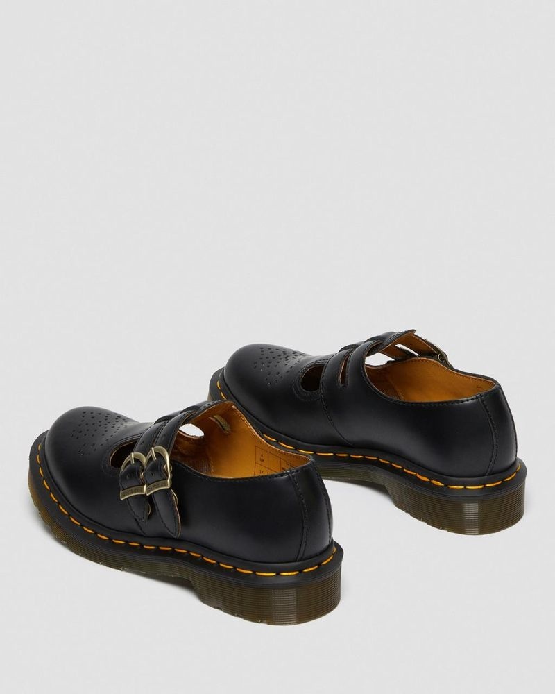 Dr Doc Martens 8065 Smooth Cuero Mary Jane Shoes (Smooth Cuero) Negros | TL65-R0PU