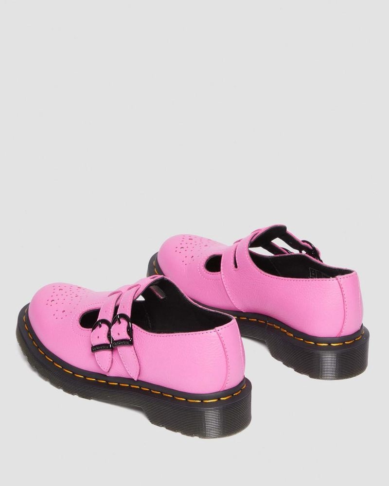 Dr Doc Martens 8065 Virginia Cuero Mary Jane Shoes (Virginia) Rosas | AL02-H6GN