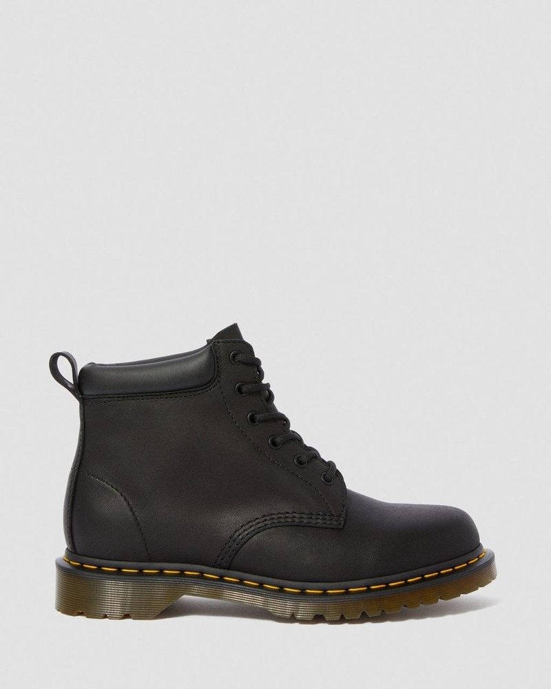 Dr Doc Martens 939 Ben Boot Cuero Encaje Up Boots (Greasy) Negros | QH72-E9YN