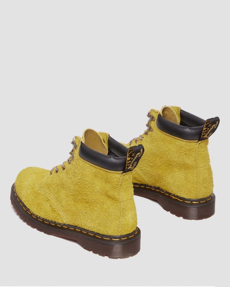 Dr Doc Martens 939 Ben Gamuza Acolchado Collar Encaje Up Boots (Long Napped Gamuza) Verdes | GV09-O0NU