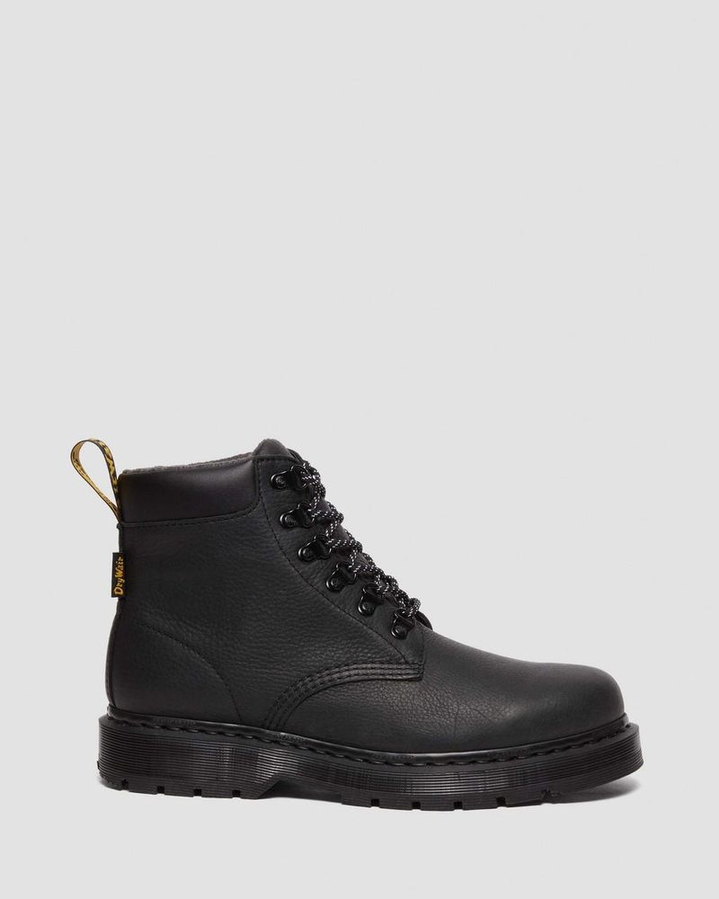 Dr Doc Martens 939 Trinity Impermeables Cuero Encaje Up Boots Negros | UE91-J4YA