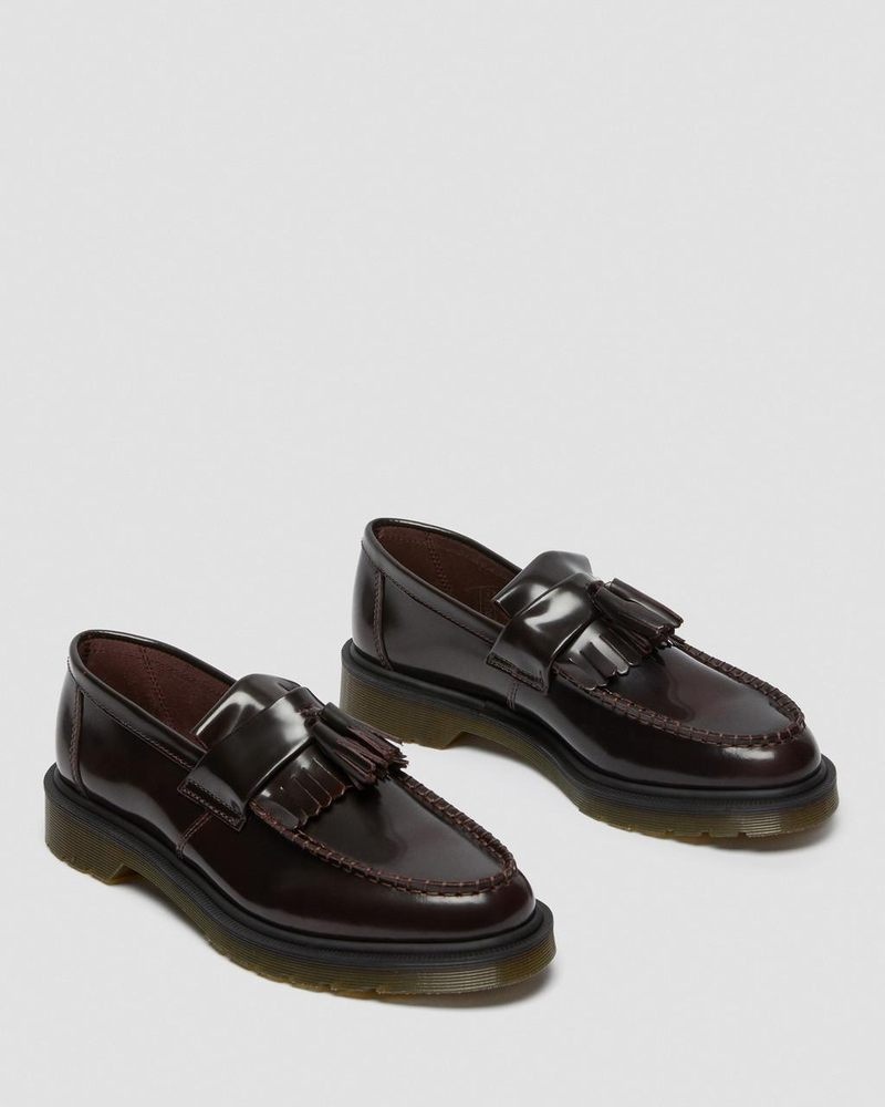 Dr Doc Martens Adrian Arcadia Cuero Tassel Loafers (Arcadia) Rojos | DN88-H1ZM