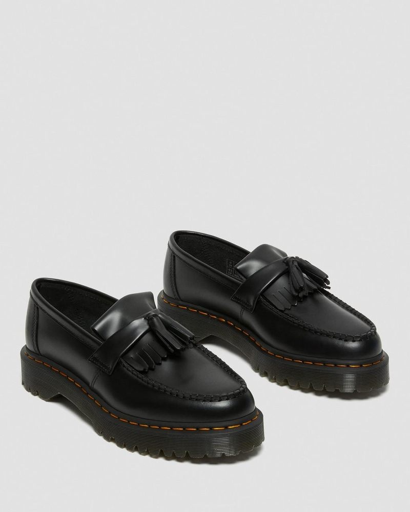 Dr Doc Martens Adrian Bex Smooth Cuero Tassel Loafers (Smooth Cuero) Negros | YZ19-J2JR