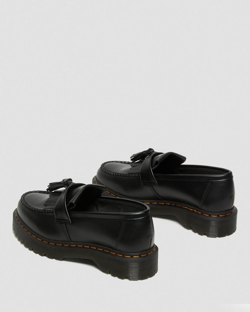 Dr Doc Martens Adrian Bex Smooth Cuero Tassel Loafers (Smooth Cuero) Negros | YZ19-J2JR