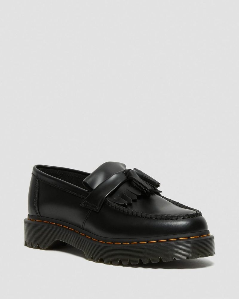 Dr Doc Martens Adrian Bex Smooth Cuero Tassel Loafers (Smooth Cuero) Negros | YZ19-J2JR