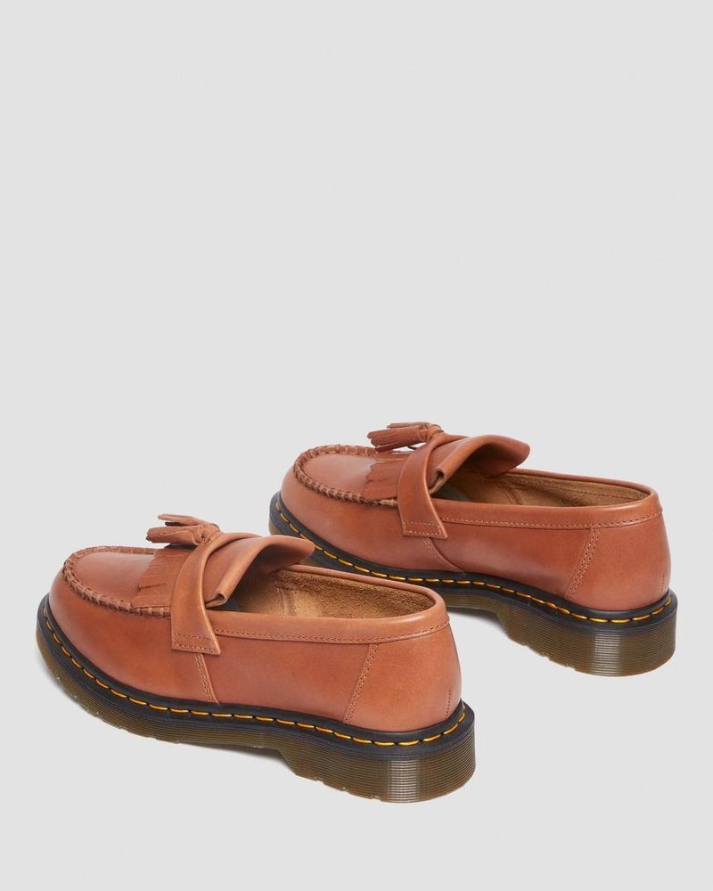 Dr Doc Martens Adrian Carrara Cuero Tassel Loafers (Carrara) Saddle Tan | JO34-R1TK