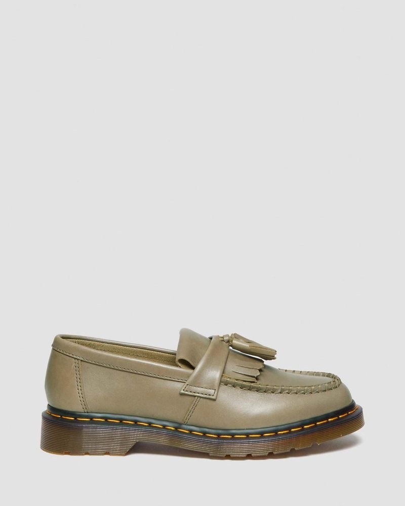 Dr Doc Martens Adrian Carrara Cuero Tassel Loafers (Carrara) Verde Oliva | YS64-L4SB