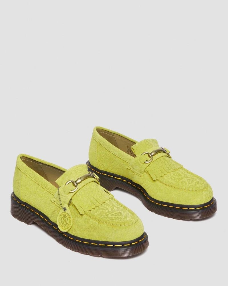 Dr Doc Martens Adrian Snaffle Repello Emboss Gamuza Kiltie Loafers (Repello Calf Gamuza Python Emboss) Verdes | LO33-M9AI