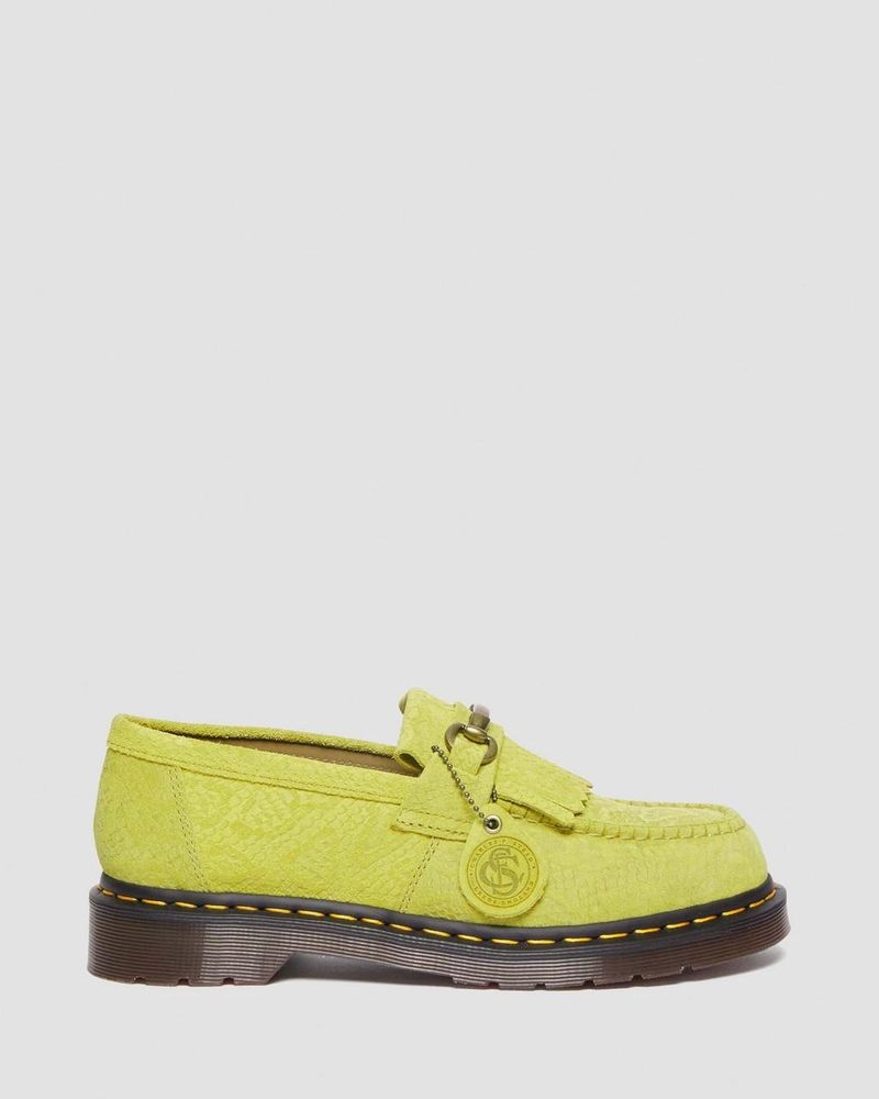 Dr Doc Martens Adrian Snaffle Repello Emboss Gamuza Kiltie Loafers (Repello Calf Gamuza Python Emboss) Verdes | LO33-M9AI