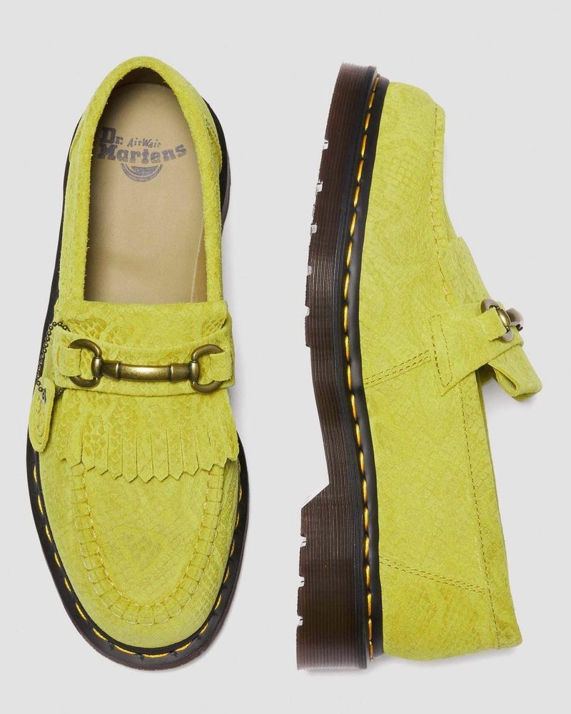 Dr Doc Martens Adrian Snaffle Repello Emboss Gamuza Kiltie Loafers (Repello Calf Gamuza Python Emboss) Verdes | LO33-M9AI