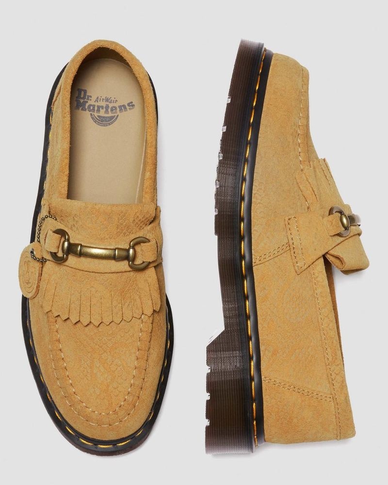 Dr Doc Martens Adrian Snaffle Repello Emboss Gamuza Kiltie Loafers (Repello Calf Gamuza Python Emboss) Autumn Spice | WP19-U4FU