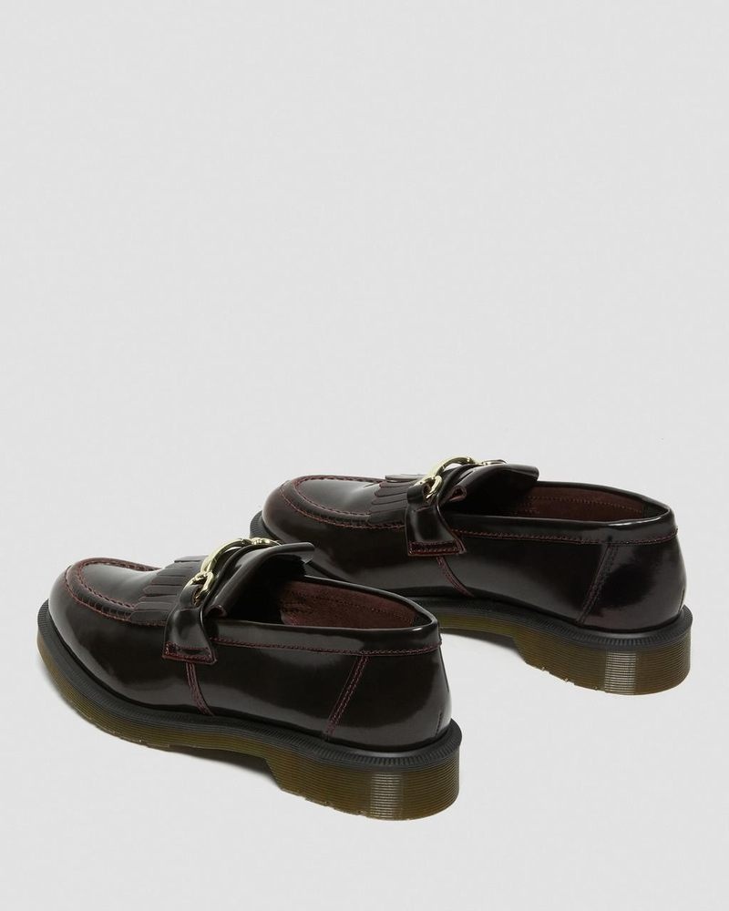 Dr Doc Martens Adrian Snaffle Smooth Cuero Kiltie Loafers (Arcadia) Rojos | SK24-G0VV