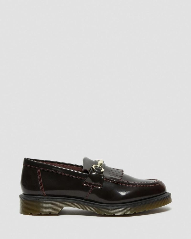 Dr Doc Martens Adrian Snaffle Smooth Cuero Kiltie Loafers (Arcadia) Rojos | SK24-G0VV