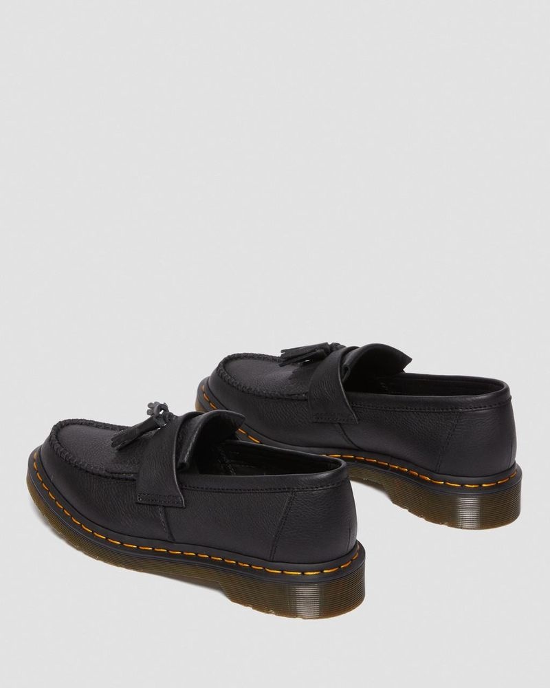 Dr Doc Martens Adrian - Virginia Cuero Tassel Loafers (Virginia) Negros | NG89-V1HX