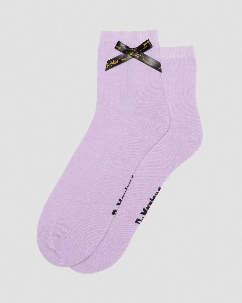 Dr Doc Martens Ankle Bow Organic Algodon Blend Socks (Algodon Blend) Lilac | ZG39-D7HX