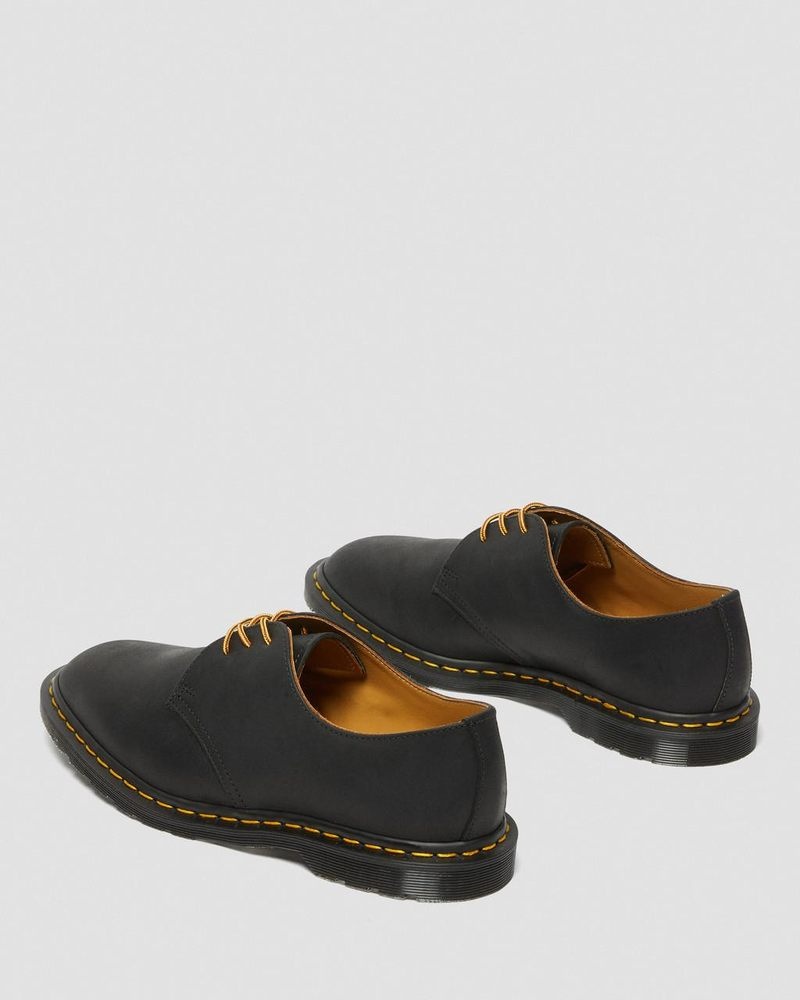 Dr Doc Martens Archie II JJJJound Wyoming Cuero Encaje Up Shoes (Wyoming) Negros | ZW00-F8GU