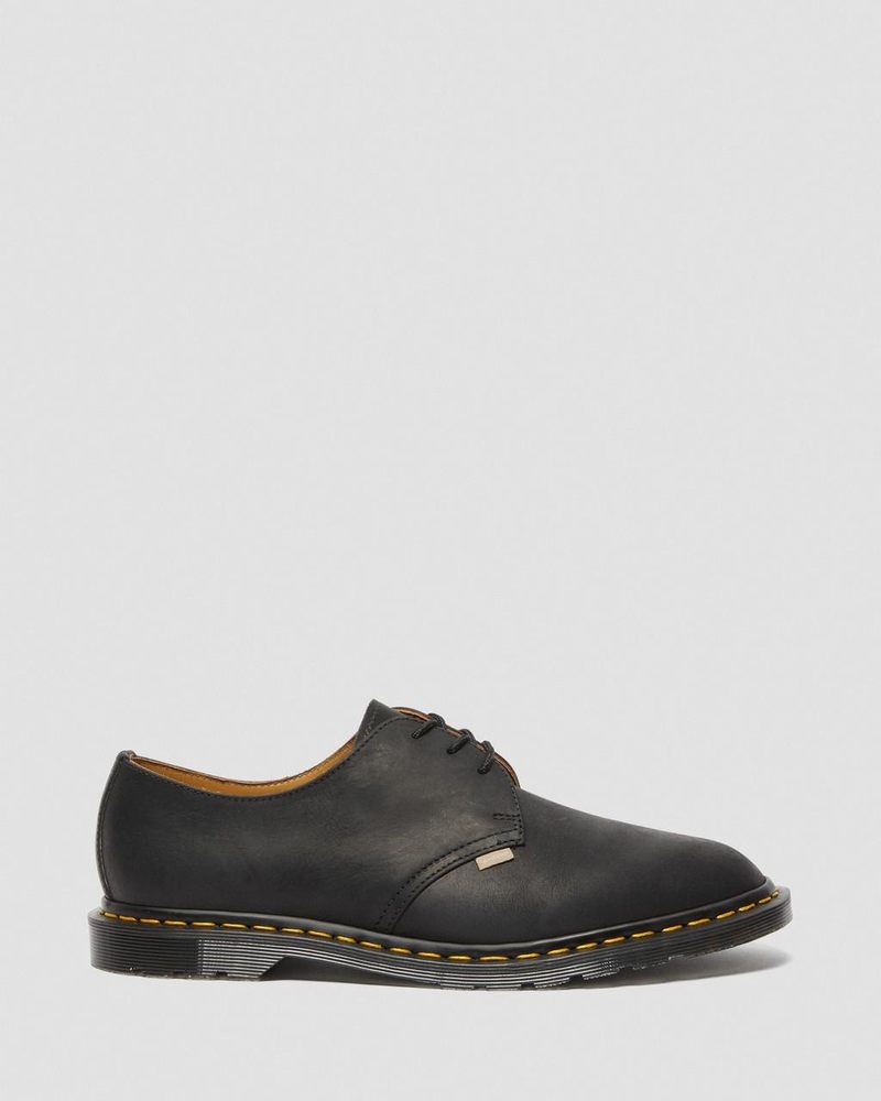 Dr Doc Martens Archie II JJJJound Wyoming Cuero Encaje Up Shoes (Wyoming) Negros | ZW00-F8GU