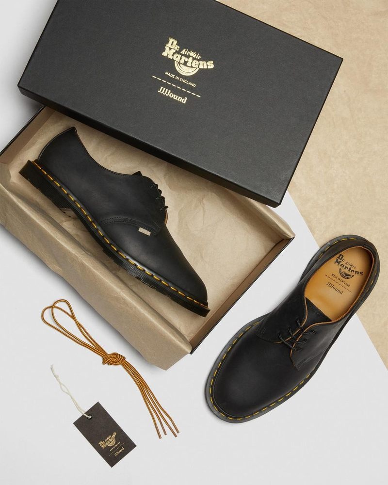 Dr Doc Martens Archie II JJJJound Wyoming Cuero Encaje Up Shoes (Wyoming) Negros | ZW00-F8GU