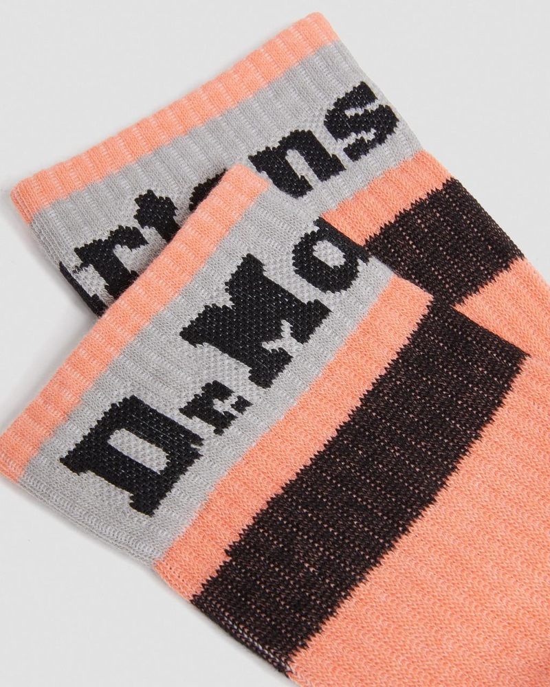 Dr Doc Martens Atléticos Logo Organic Algodon Blend Socks (Algodon Blend) Coral | FM38-F9SJ