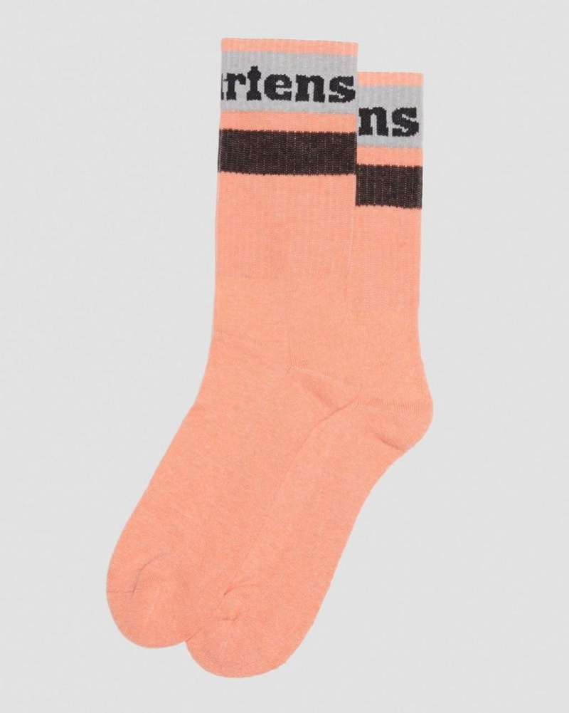 Dr Doc Martens Atléticos Logo Organic Algodon Blend Socks (Algodon Blend) Coral | FM38-F9SJ