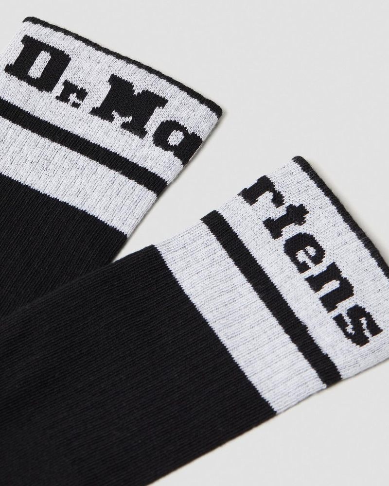 Dr Doc Martens Atléticos Logo Organic Algodon Blend Socks (Algodon Blend) Black+White | SF90-U8GS