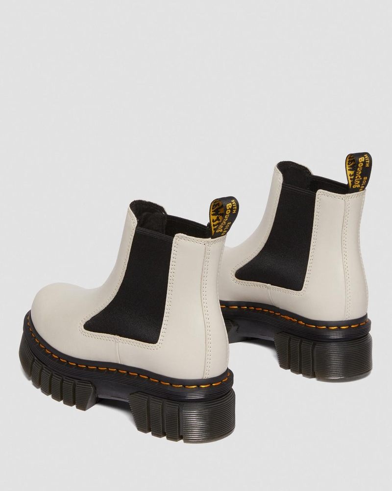 Dr Doc Martens Audrick Nappa Cuero Plataforma Chelsea Boots (Nappa Lux) Grises | XD46-N9MY